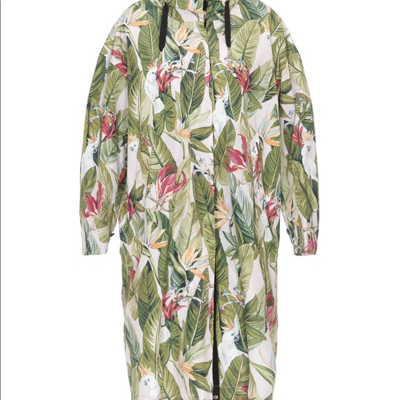 Woolrich keen longth coat flower and leaves print - Picture 3 of 8